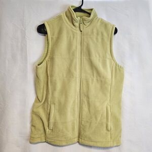 Lands' End Women's Small Light Green Fleece Vest